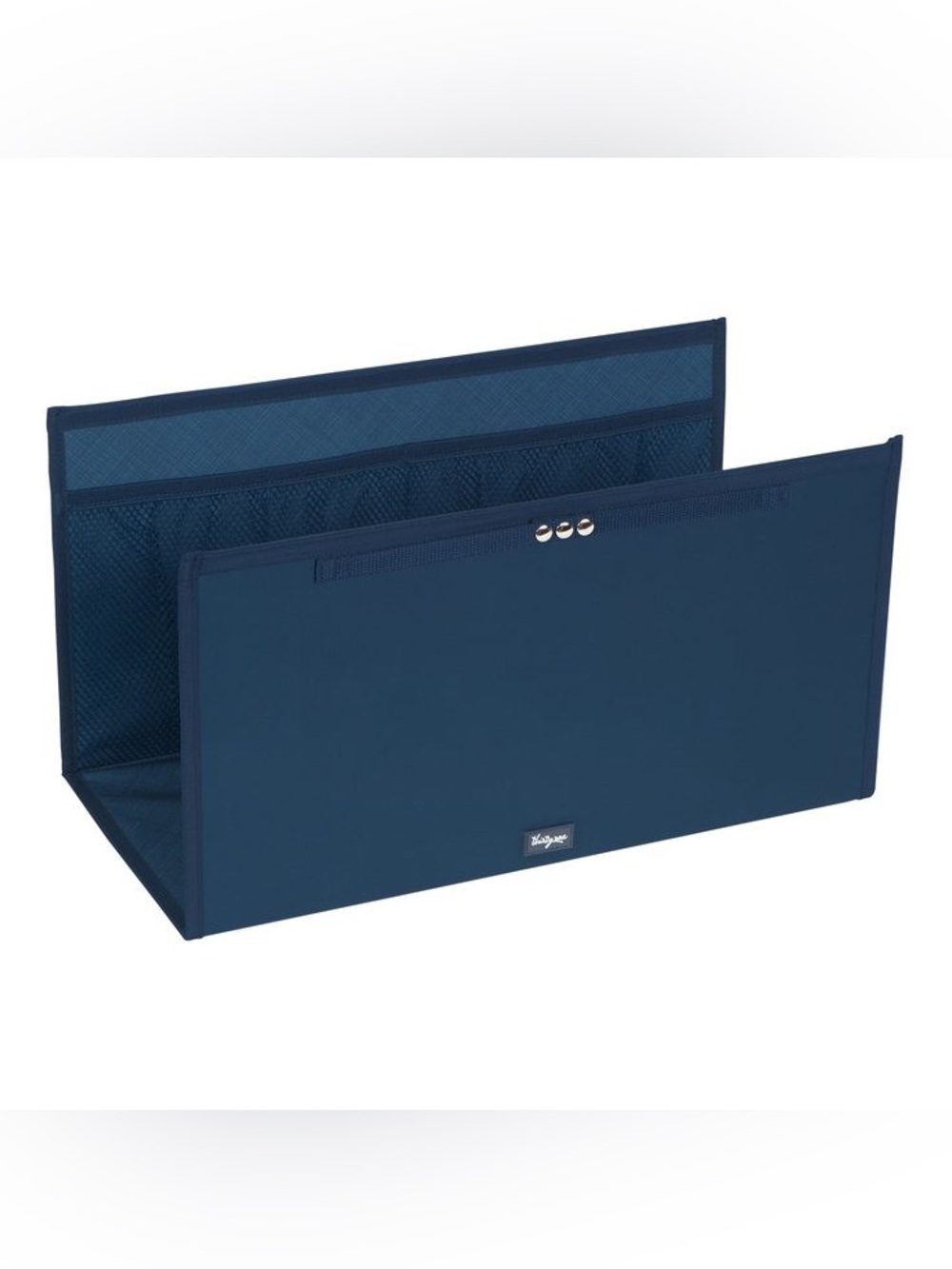 Thirty One  Medium Stand Tall Insert Navy Cross Pop Blue Fabric Organizer New
